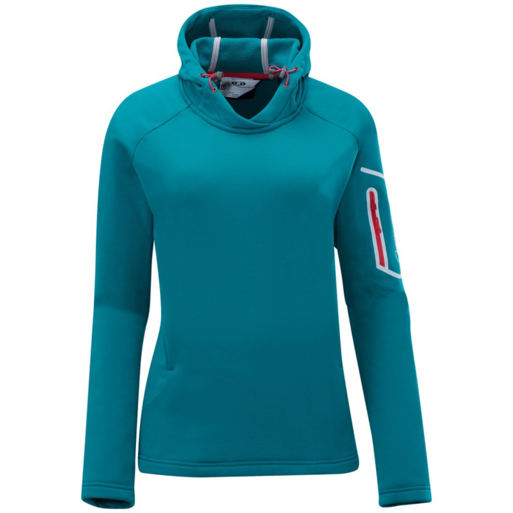 Salomon Spirit Womens Soft Shell Ski Jacket, Dark Bay Blue, medium