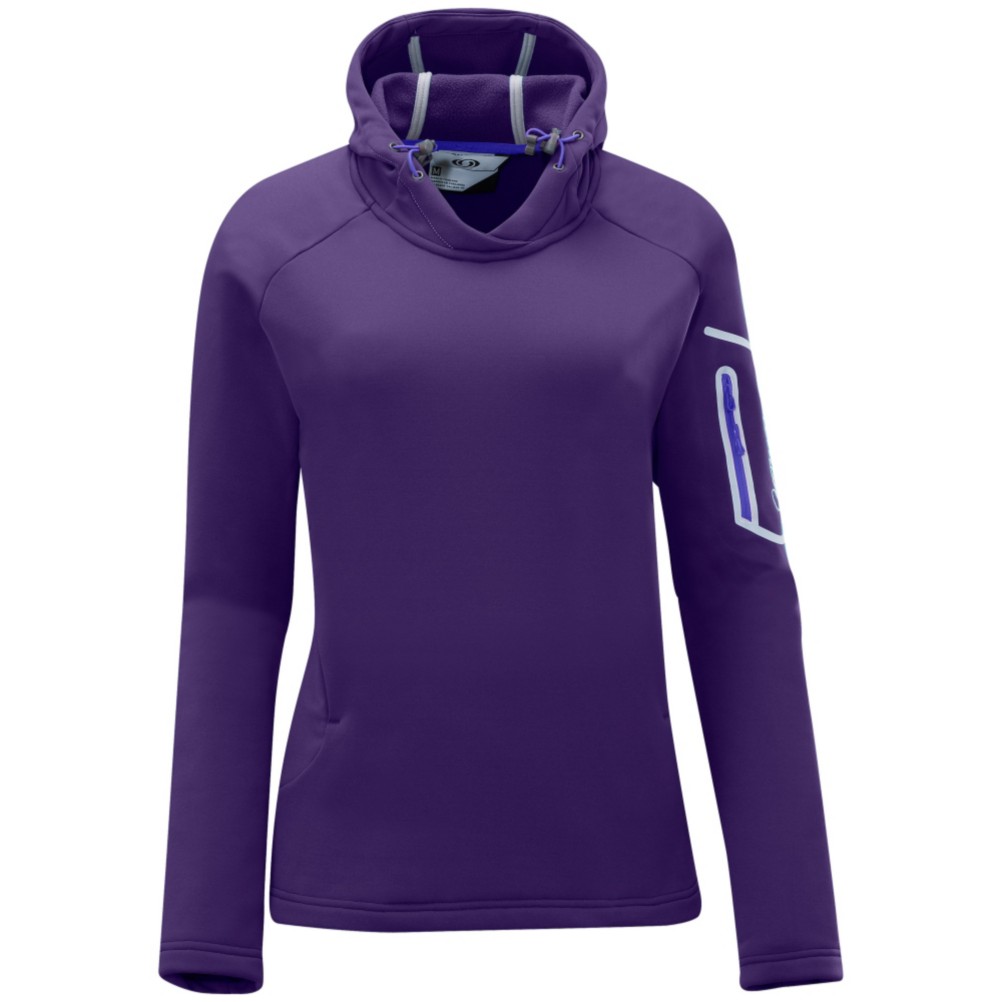 Salomon Spirit Womens Soft Shell Ski Jacket, Eggplant, swatch