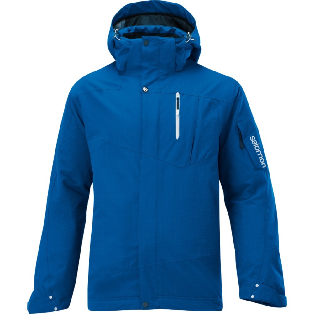 Salomon Zero II Mens Insulated Ski Jacket, Vibrant Blue-X, medium