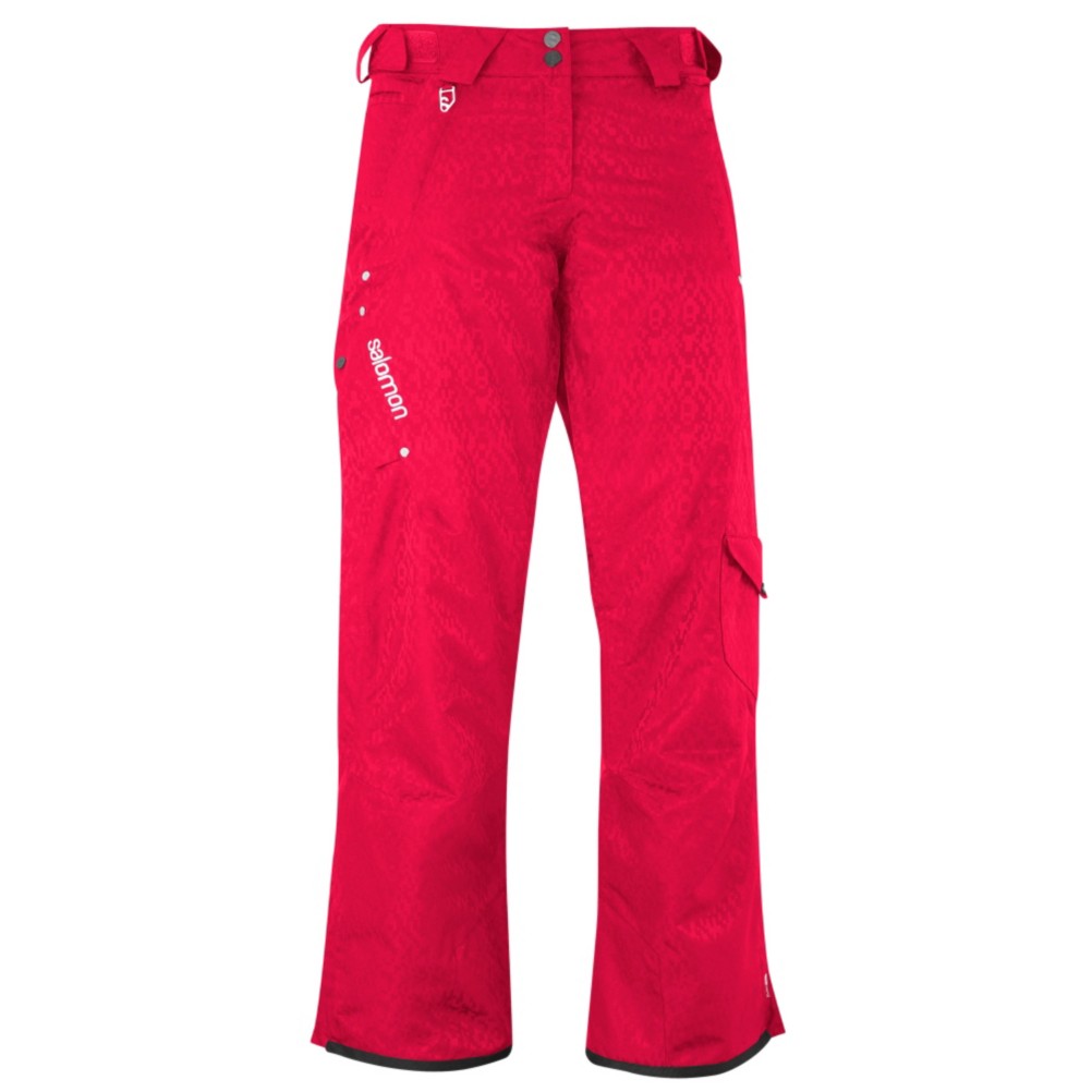 Salomon Superstition Womens Ski Pants, Cerise, medium