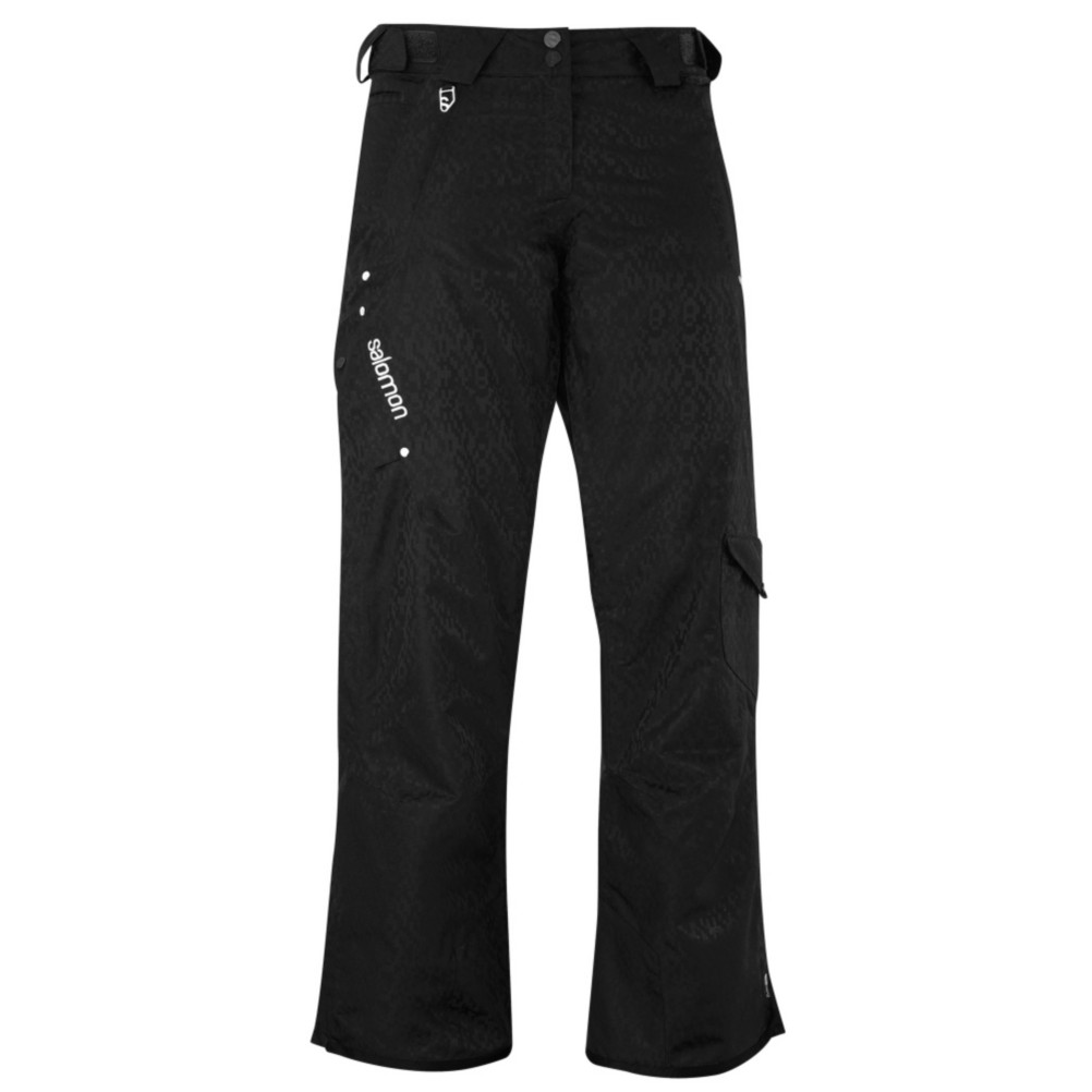Salomon Superstition Womens Ski Pants, Black, medium
