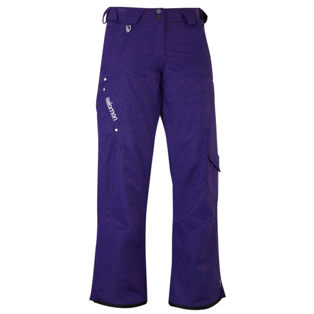 Salomon Superstition Womens Ski Pants, Eggplant, swatch