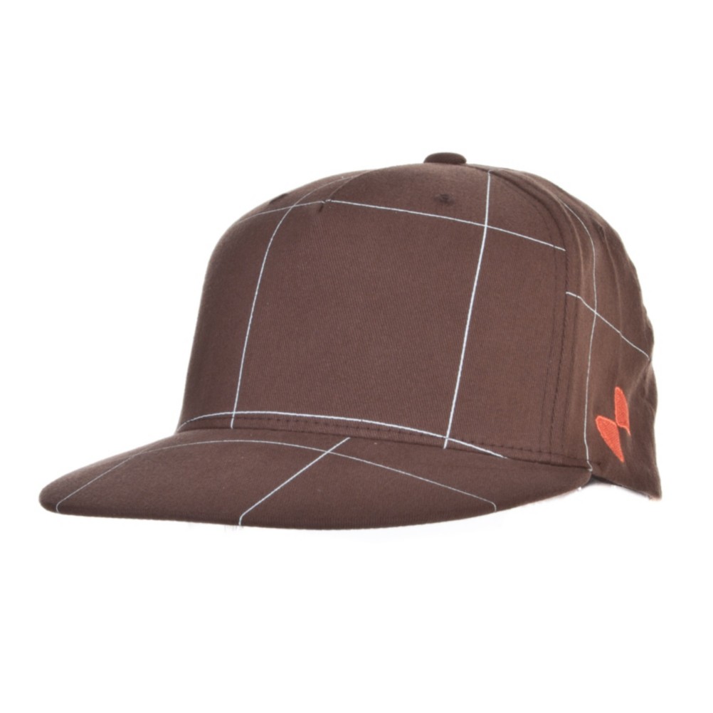 POC Checkered Cap Mens Hat, Brown, medium