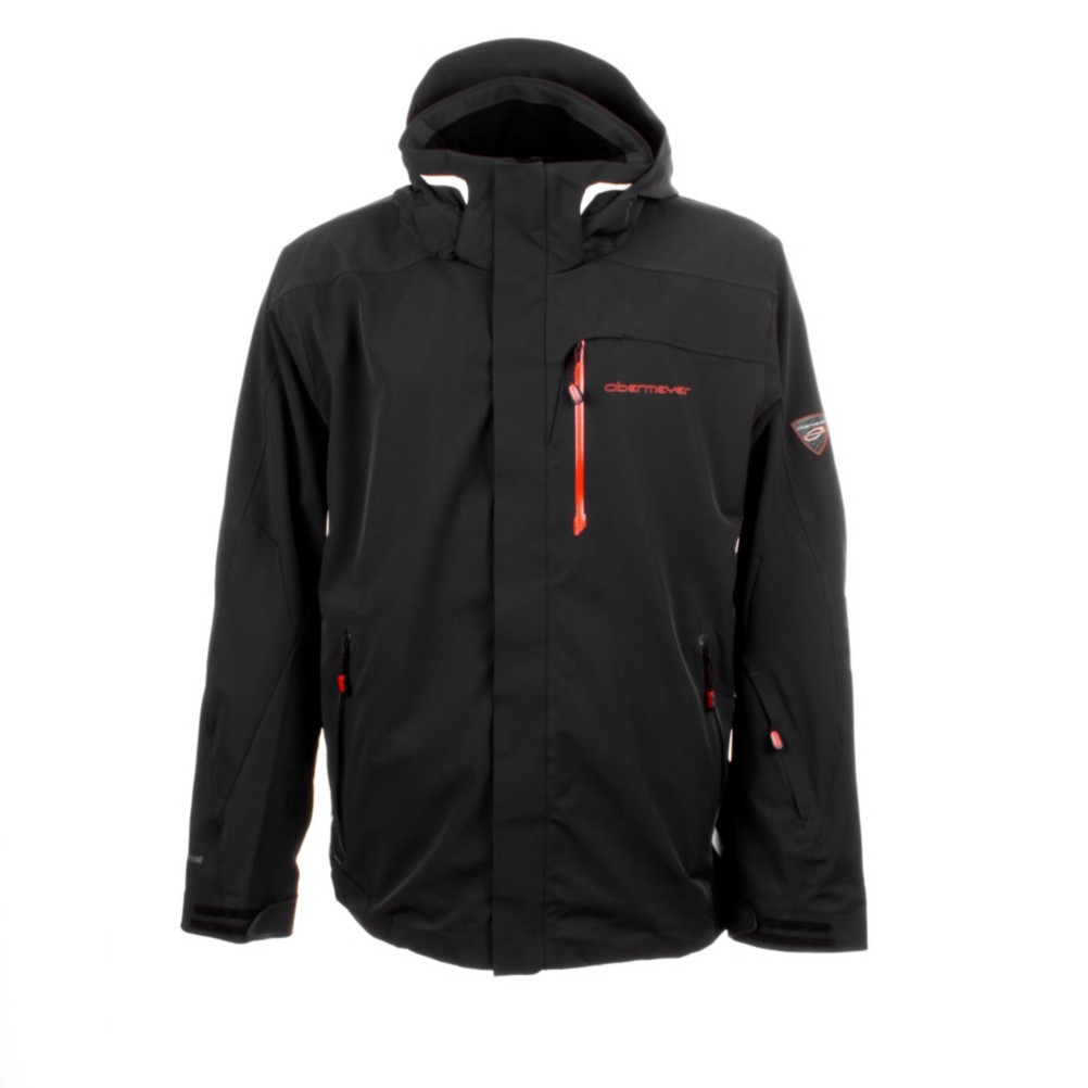 Obermeyer Eagle Mens Insulated Ski Jacket, Black, swatch
