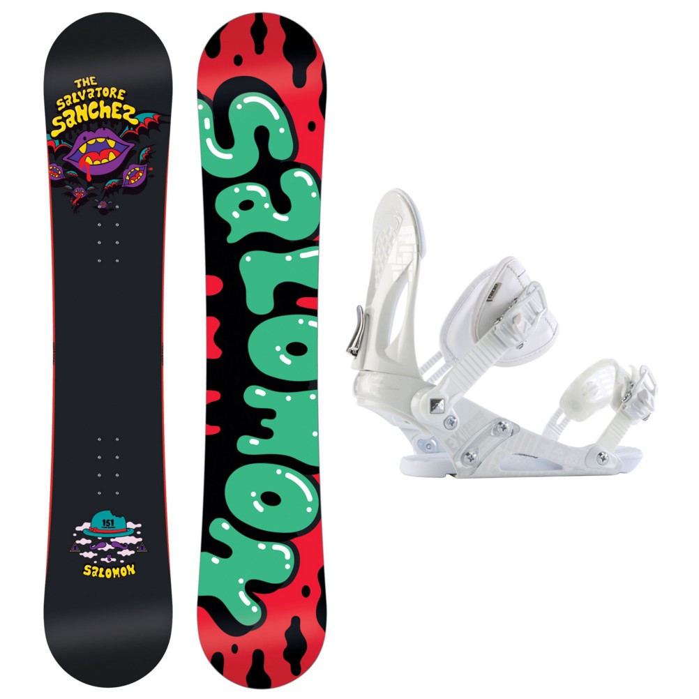 Salomon Salvatore Sanchez Black EX Snowboard and Binding Package, 151cm, medium