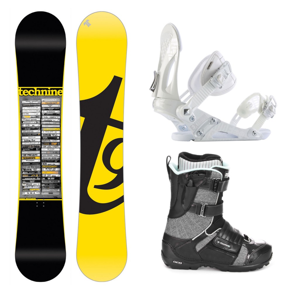 Tech Nine Team Dennison EX Strapper AC Complete Snowboard Package, , medium
