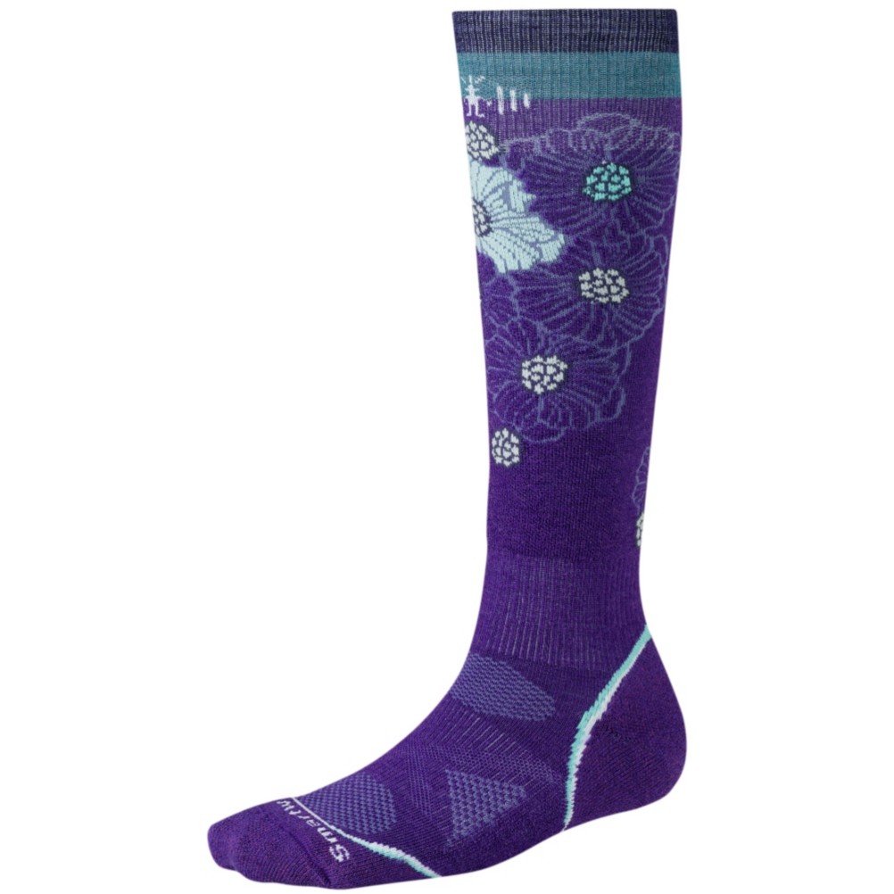 SmartWool PhD Ski Light Womens Ski Socks, Grape, swatch