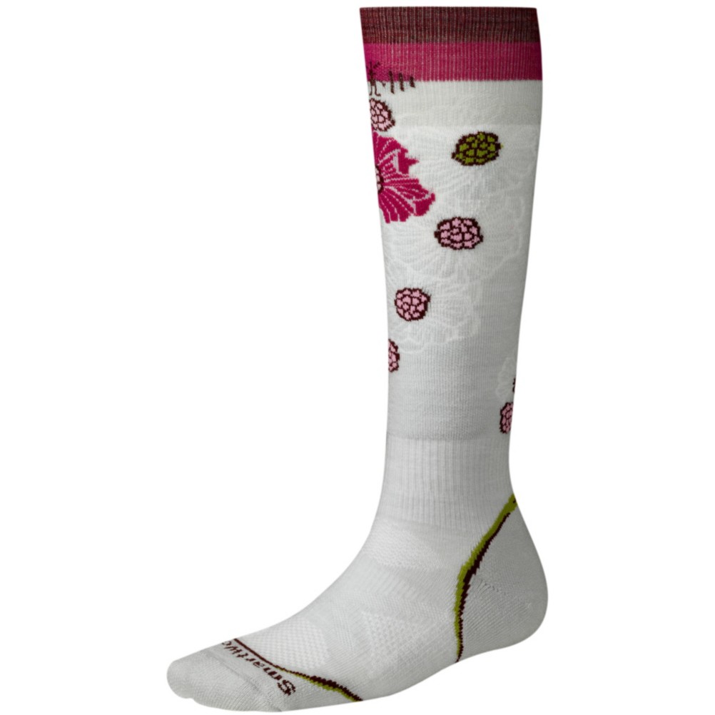 SmartWool PhD Ski Light Womens Ski Socks, Silver, swatch