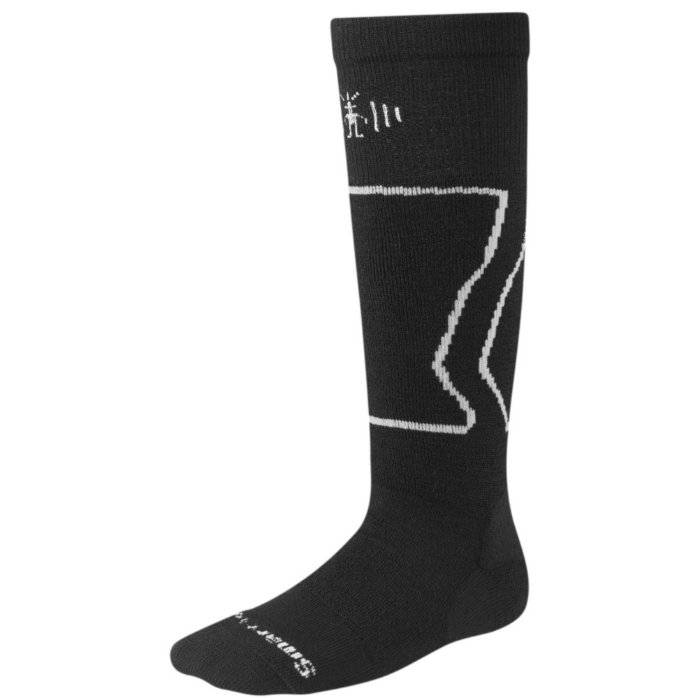 SmartWool Light-Cushioned Kids Snowboard Socks, Black, swatch