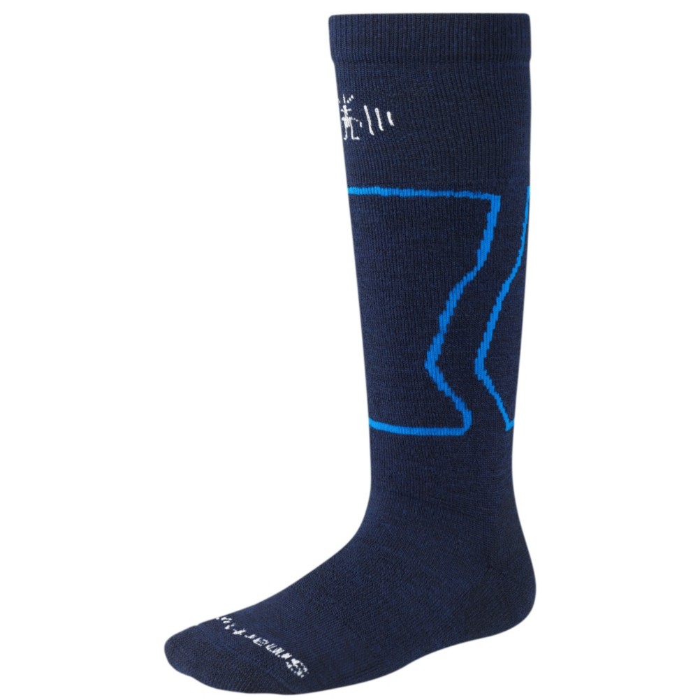 SmartWool Light-Cushioned Kids Snowboard Socks, Navy, swatch