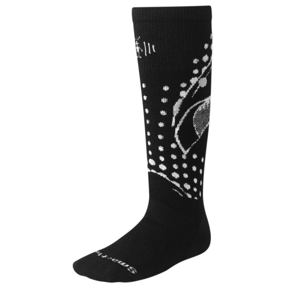 SmartWool Wintersport Shark Kids Ski Socks, Black, medium