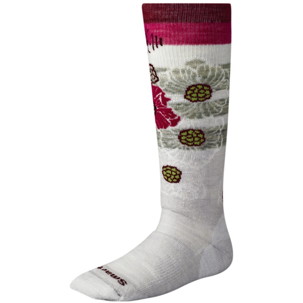 SmartWool Ski Racer Girls Ski Socks, Silver, swatch