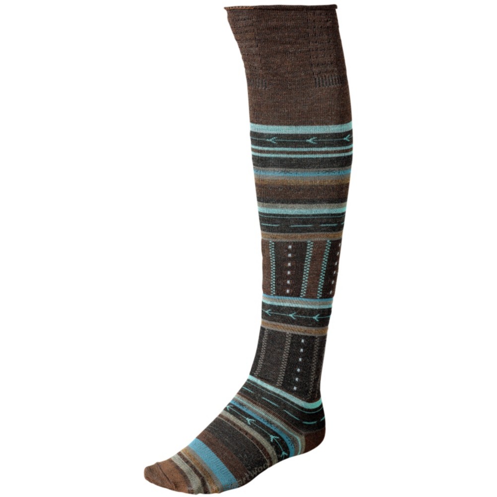 SmartWool Gleaming Seedling Womens Socks, Espresso Heather, swatch