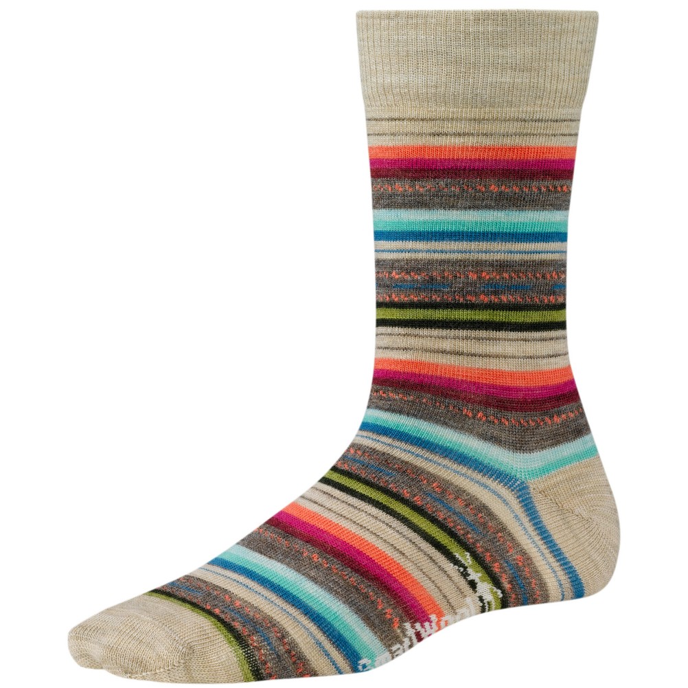 SmartWool Margarita Womens Socks, Oatmeal Heather, medium