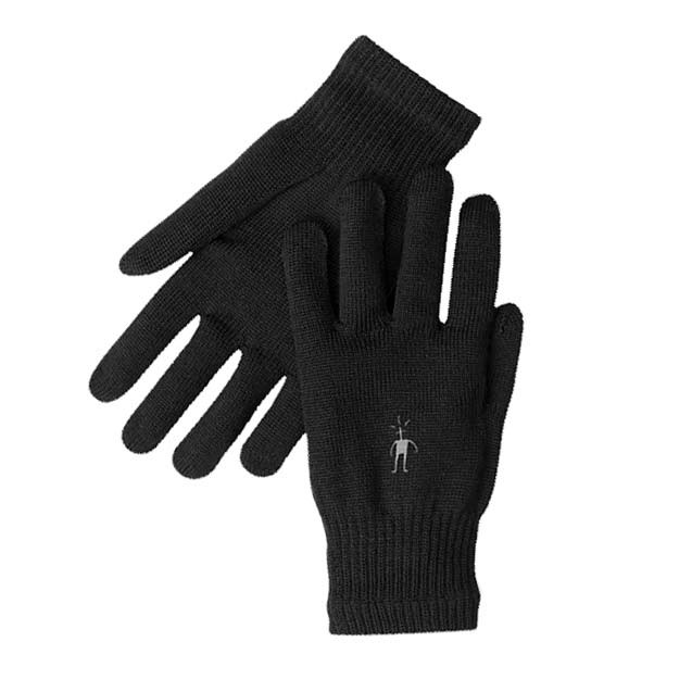 SmartWool Knit Glove Liners, Black, medium