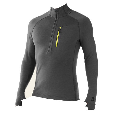 SmartWool Merinomax Half Zip Mens Mid Layer, Graphite, medium