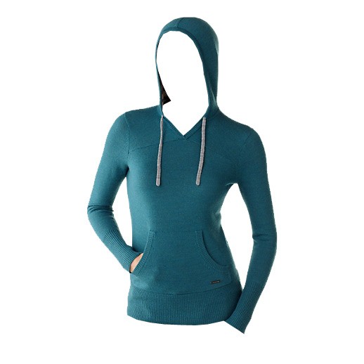SmartWool Palisade Hoody Womens Sweater, Aegean Heather, swatch