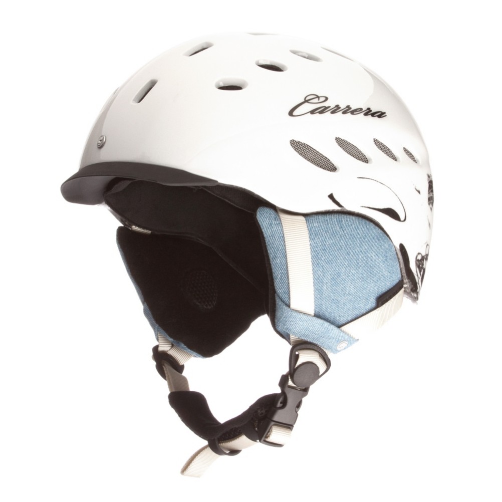 Carrera Sin Womens Helmet, White Shiny Deco, swatch