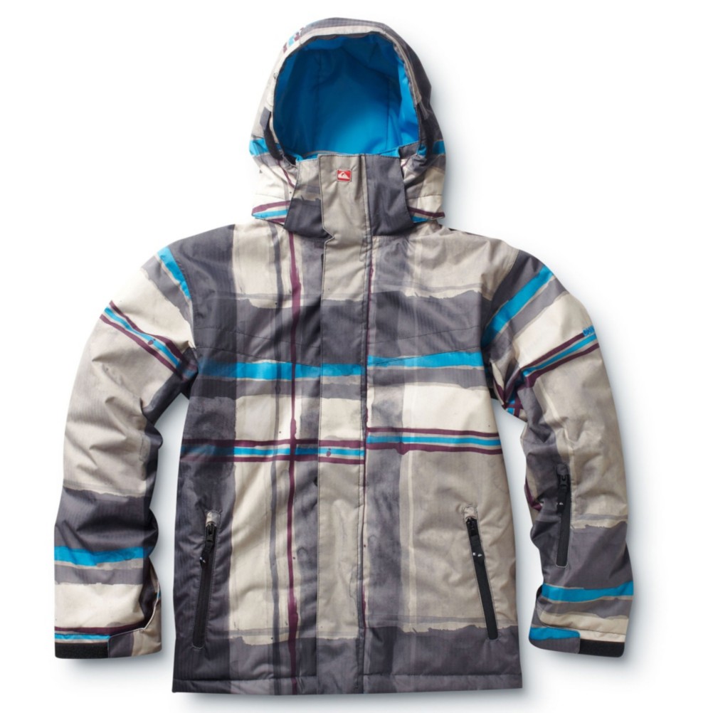 Quiksilver Last Mission Boys Snowboard Jacket, Smoke Stripe, swatch