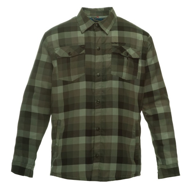 Quiksilver Mathieu Crepel Riding Shirt Flannel, Black, swatch