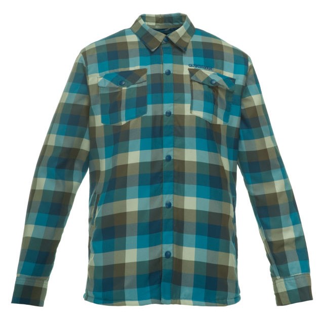 Quiksilver Mathieu Crepel Riding Shirt Flannel, Royal Blue, swatch