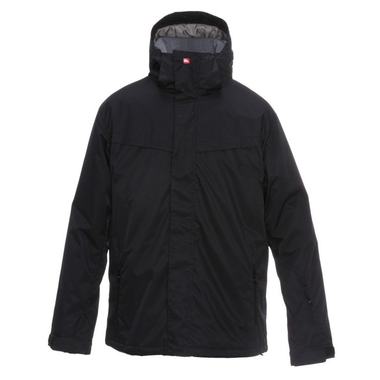 Quiksilver Last Mission Mens Insulated Snowboard Jacket, Black, swatch