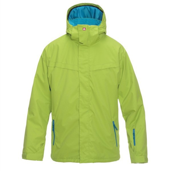 Quiksilver Last Mission Mens Insulated Snowboard Jacket, Lime, swatch