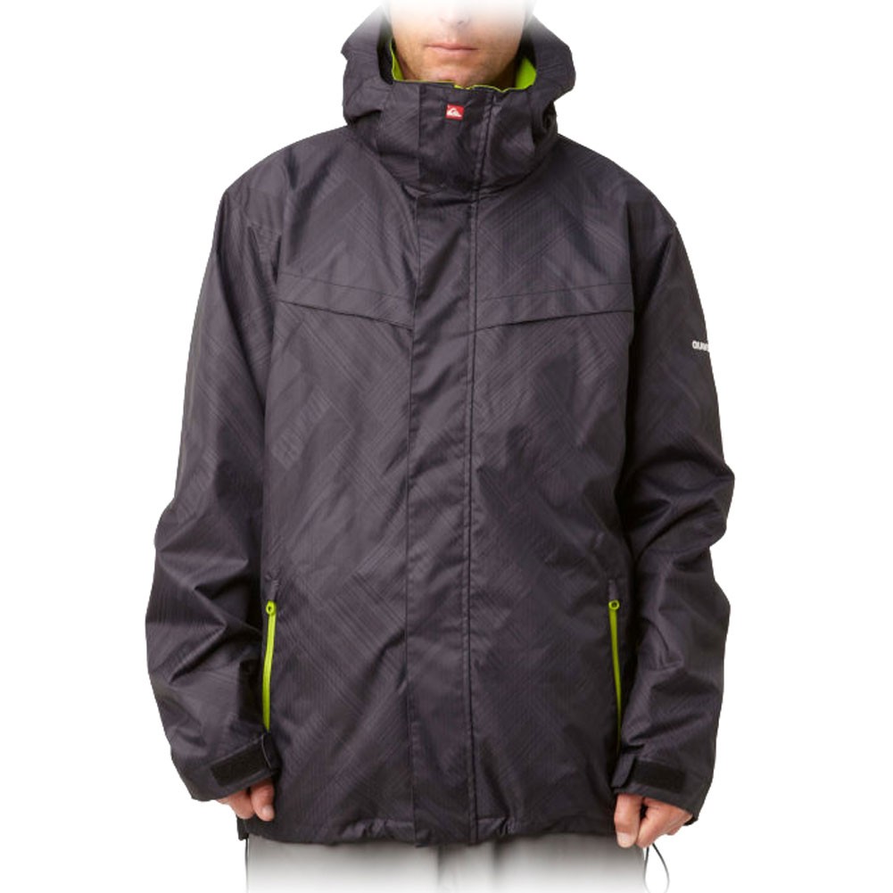 Quiksilver Last Mission 5K Mens Shell Snowboard Jacket, Black, medium
