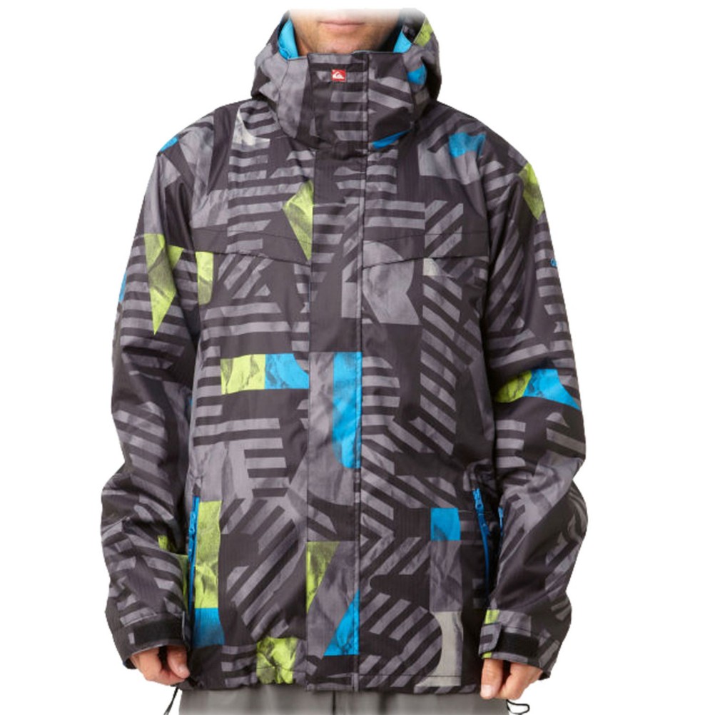 Quiksilver Last Mission 5K Mens Shell Snowboard Jacket, Lime, swatch