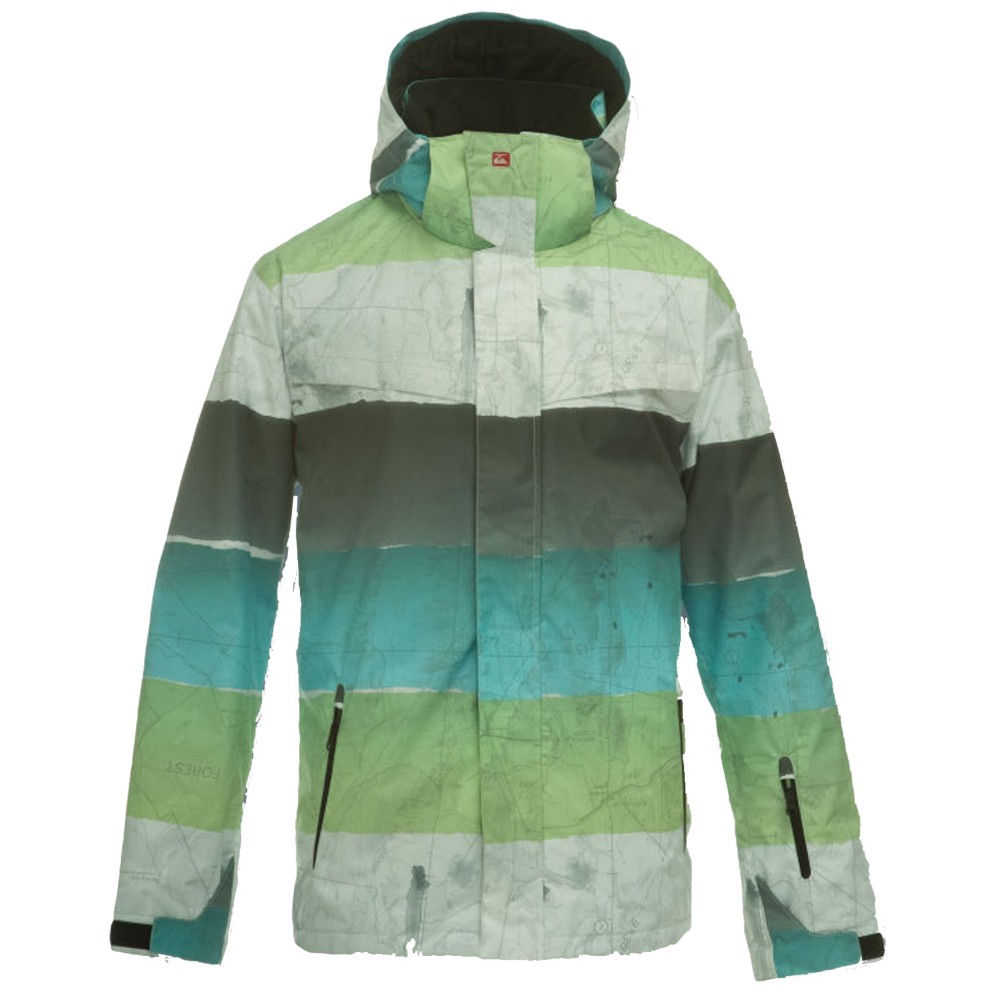 Quiksilver Last Mission 5K Mens Shell Snowboard Jacket, White, swatch