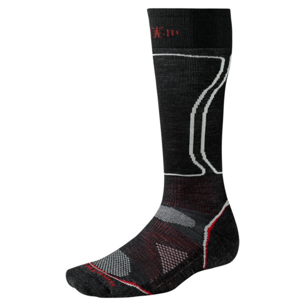 SmartWool PHD Light Snowboard Socks, Black, medium