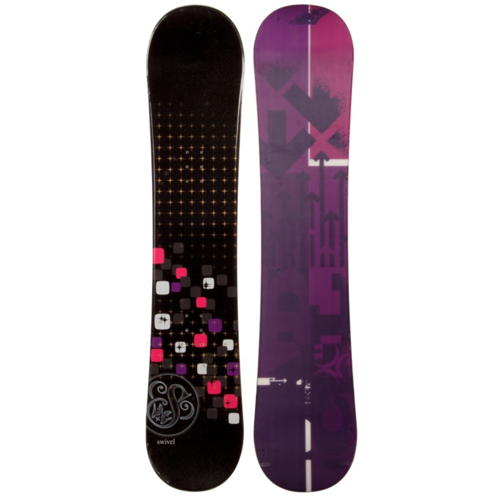 Swivel Sparkle Black Girls Snowboard, , medium