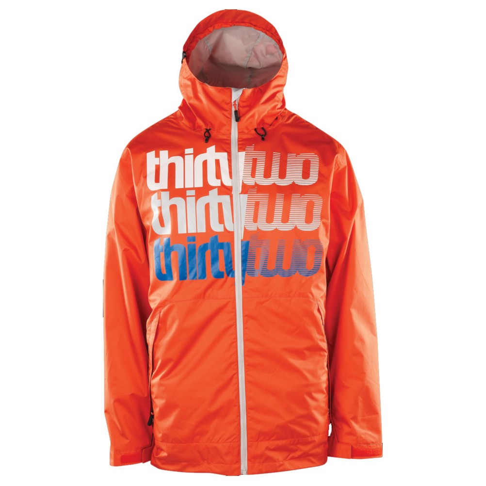 ThirtyTwo Shakedown Mens Shell Snowboard Jacket, Orange, medium