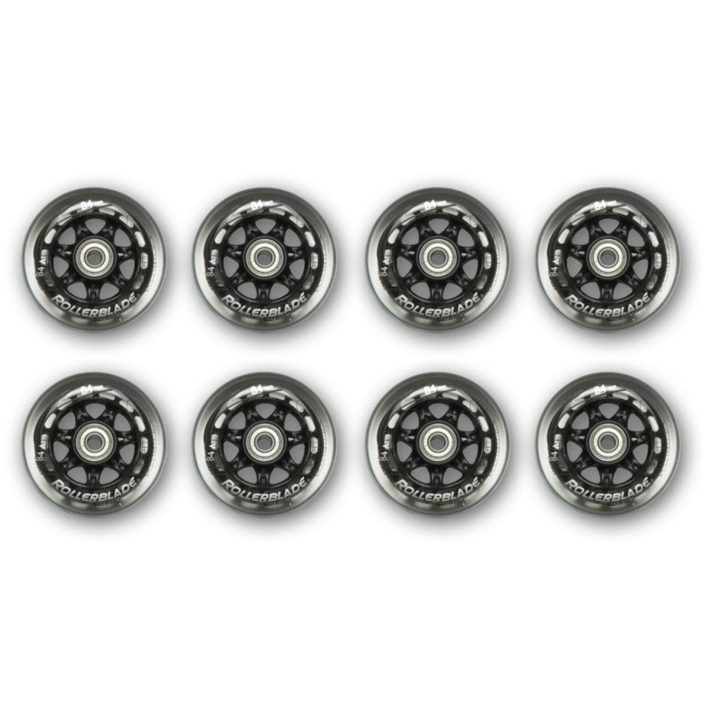 Rollerblade Wheel Kit 84MM/84A Inline Skate Wheels with SG7 Bearings - 8 Pack 2013, , medium