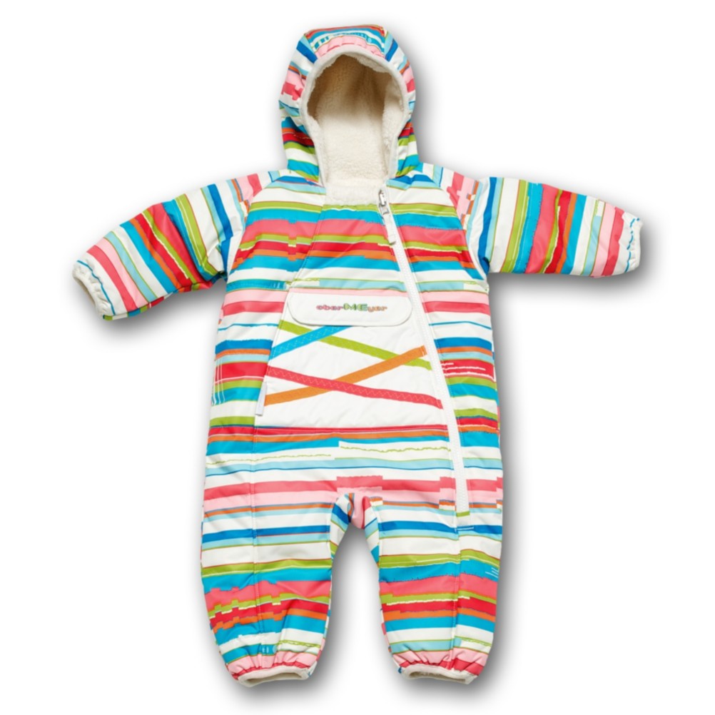 Obermeyer Snuggle Bunting Toddler Girls Ski Jacket, Marshmallow Stripe Print, swatch