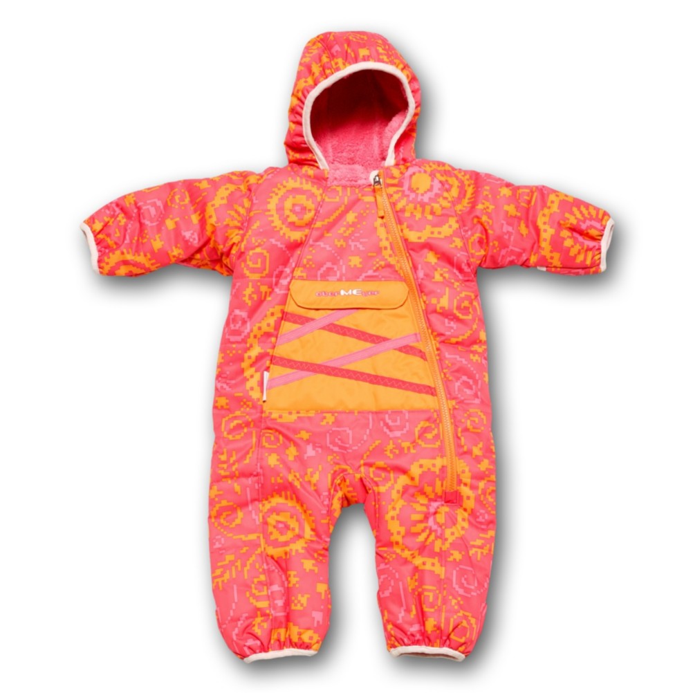 Obermeyer Snuggle Bunting Toddler Girls Ski Jacket, Pink Flamingo Pixel Print, medium