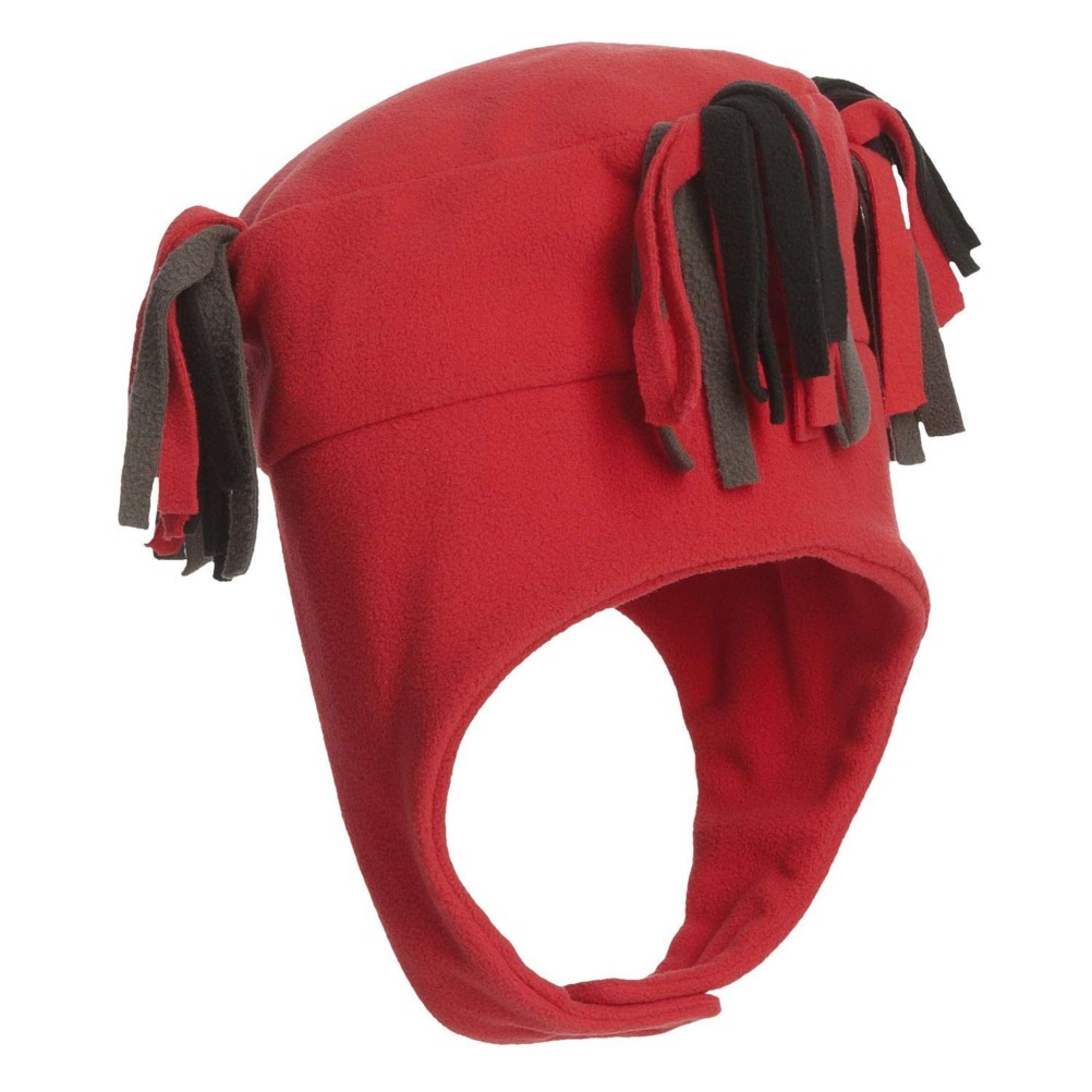 Obermeyer Tassel Fleece Kids Hat, True Red, swatch
