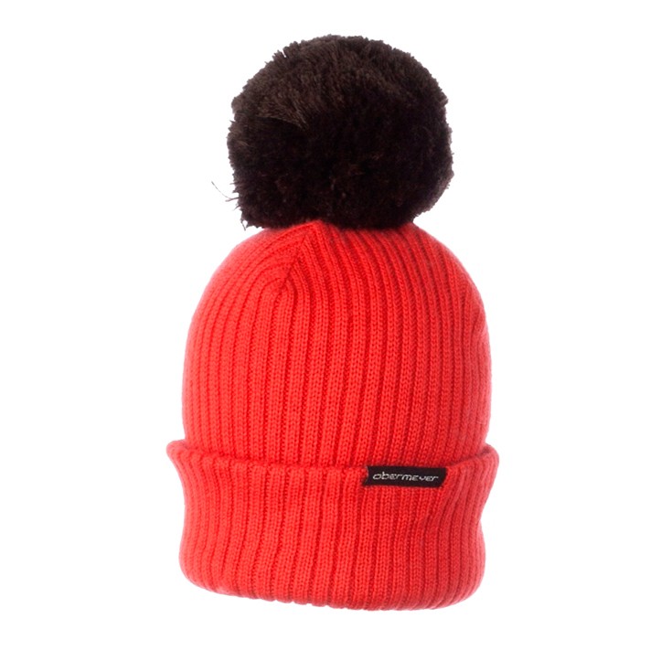 Obermeyer Camden Knit Kids Hat, Poppy, swatch