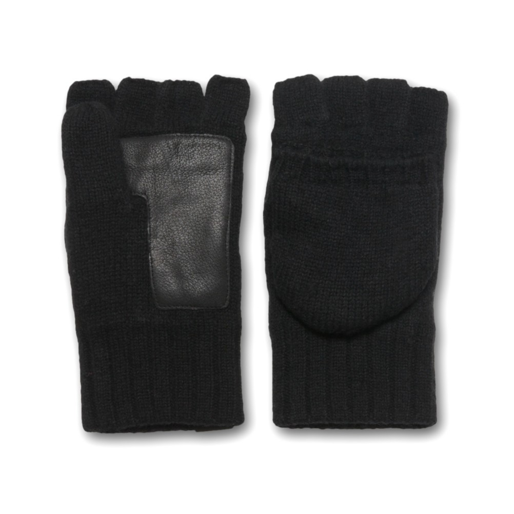 UGG Australia Fingerless Flip Mens Gloves, Black, medium