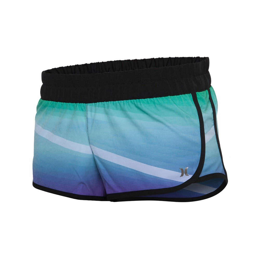 Hurley Phantom Beachrider Print Womens Boardshorts, Multi Quantum, swatch