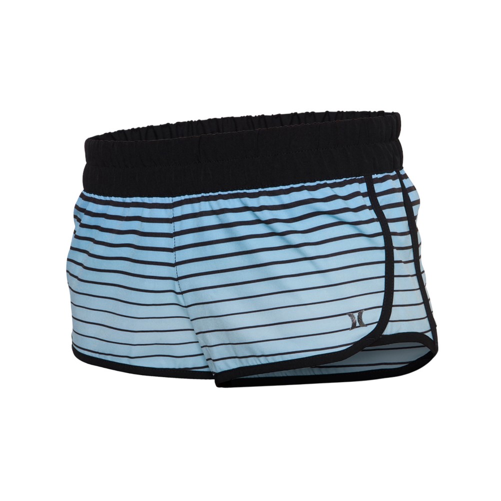Hurley Phantom Beachrider Print Womens Boardshorts, Peacock Blue, swatch