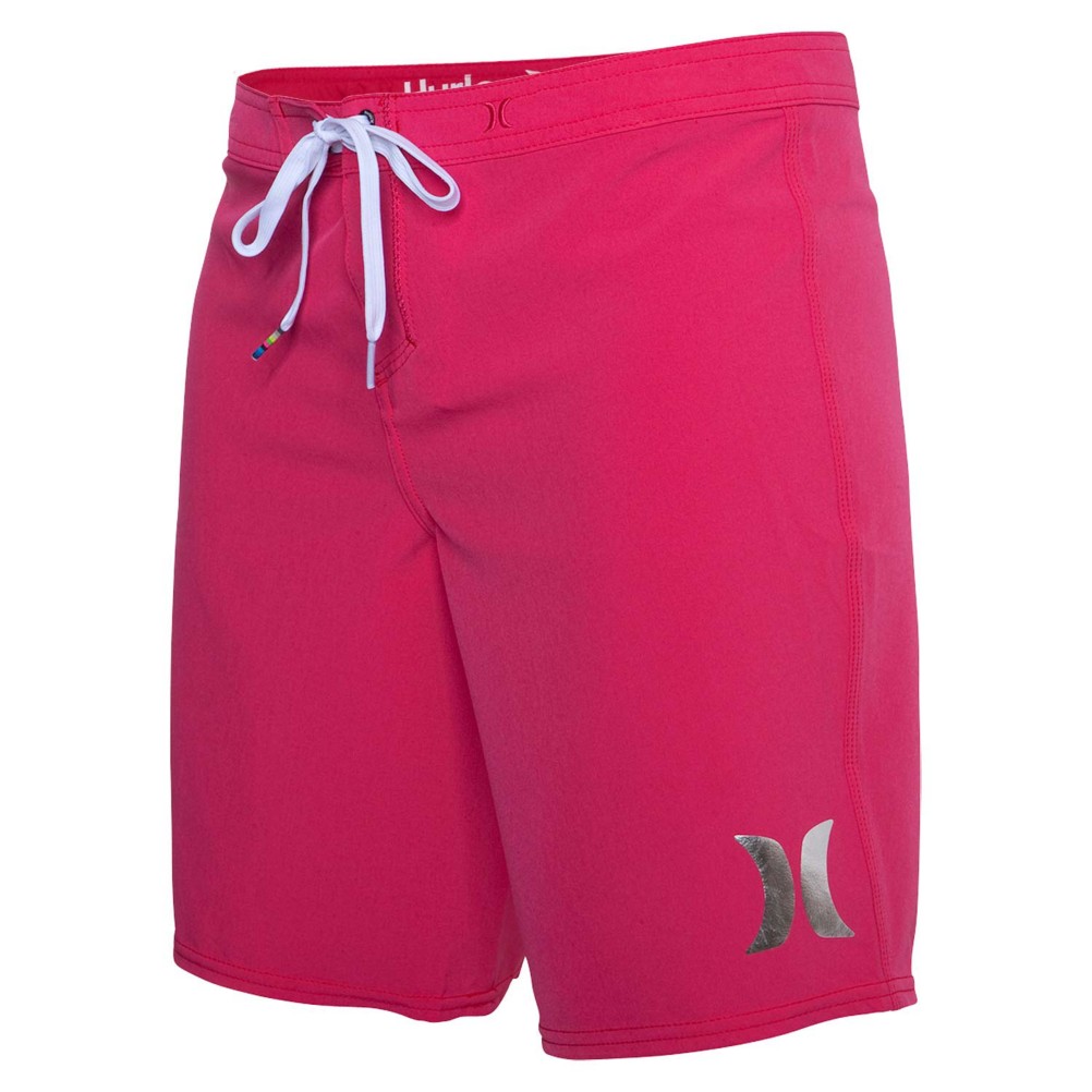 Hurley Phantom Solid 9 Inch Womens Boardshorts, Sangria, swatch