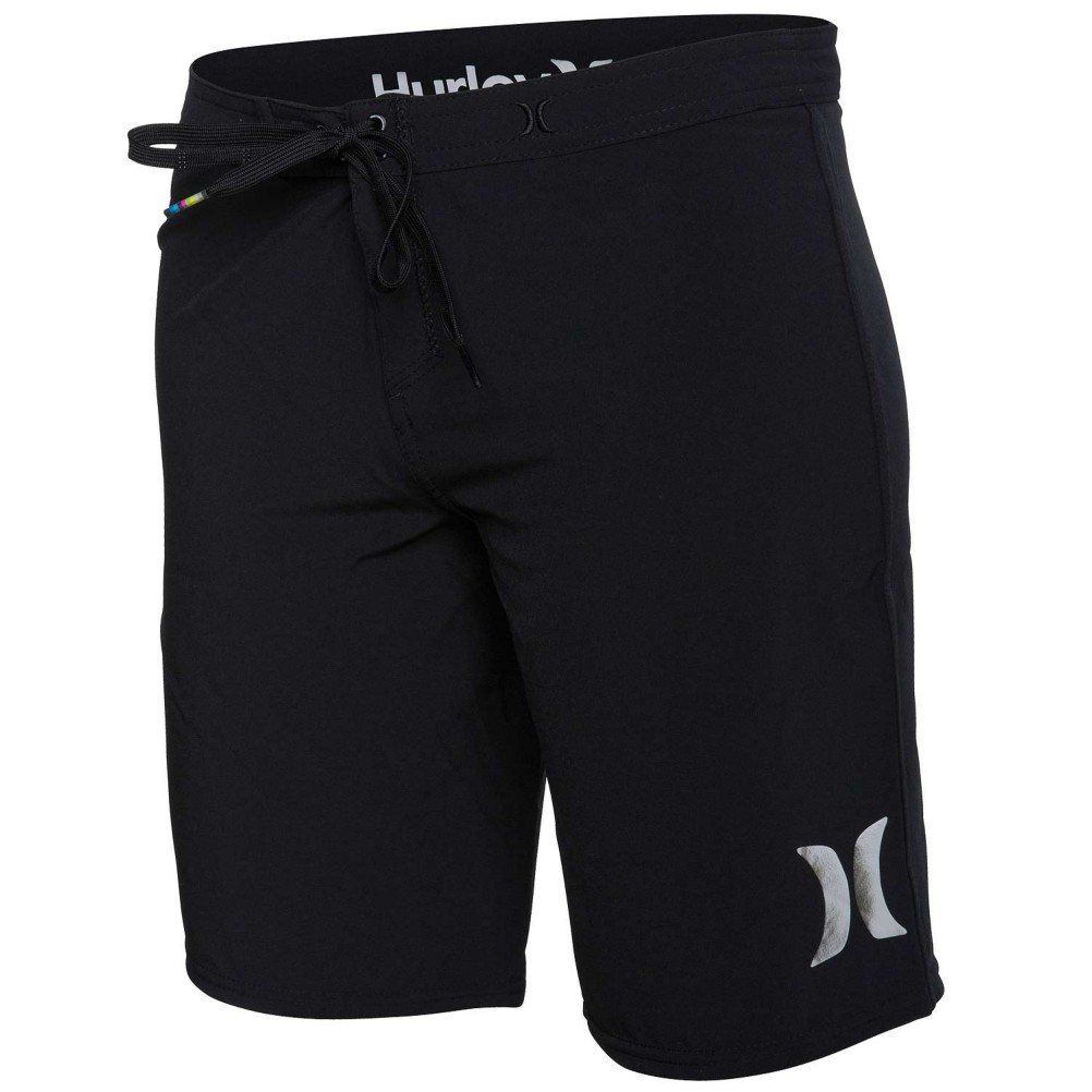 Hurley Phantom Solid 9 Inch Womens Boardshorts, Black, medium
