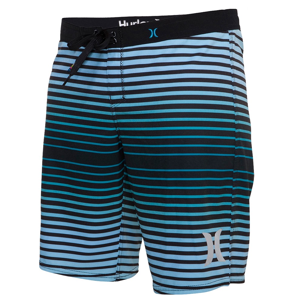 Hurley Phantom Printed 9 Inch Womens Boardshorts, Peacock Blue, medium