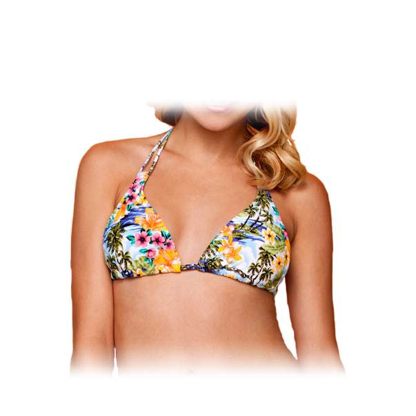 Body Glove Wahine Misty Bathing Suit Top, Blueberry, medium