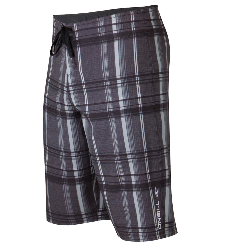 O'Neill Epic Plaid Board Shorts, Black, medium