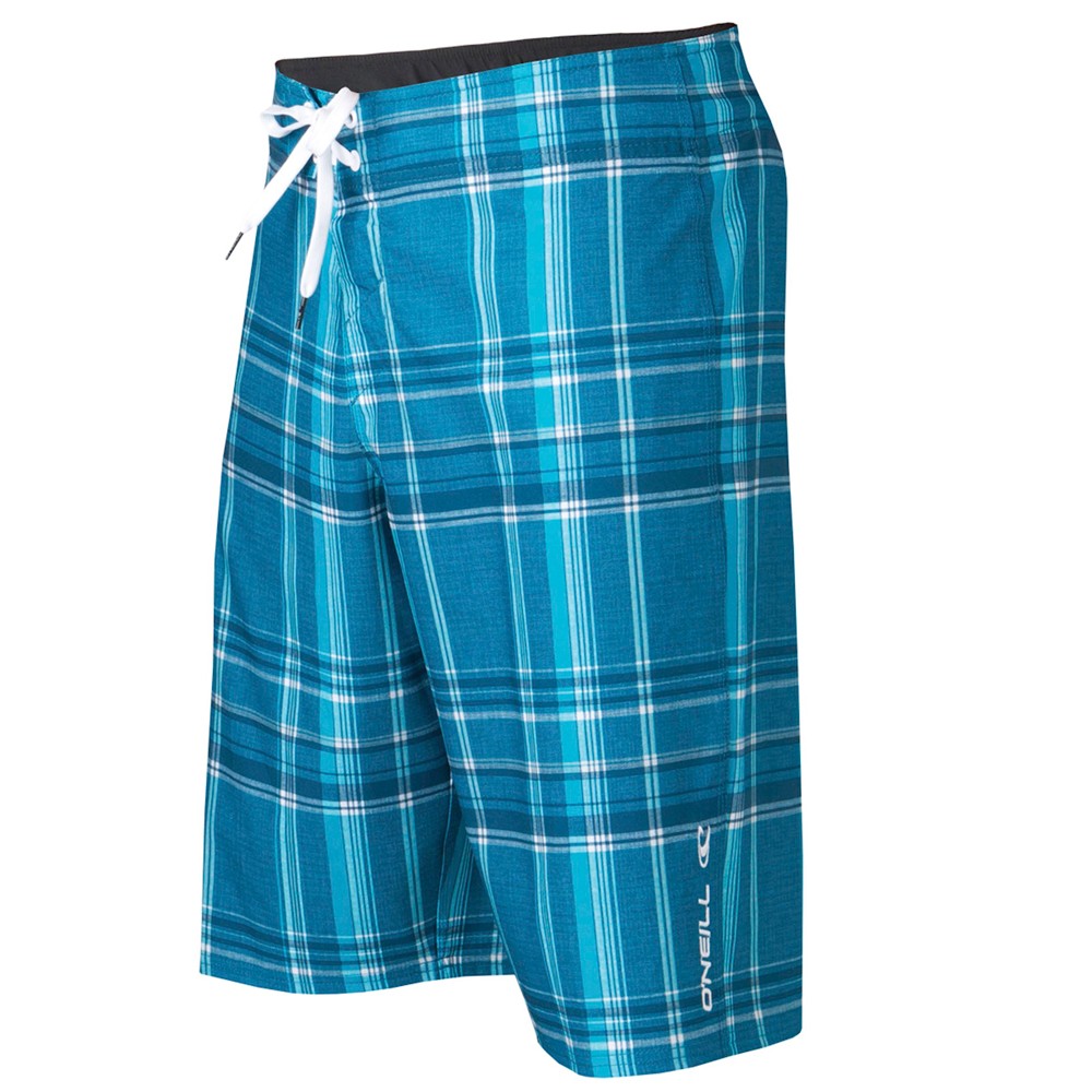 O'Neill Epic Plaid Board Shorts, Blue, swatch