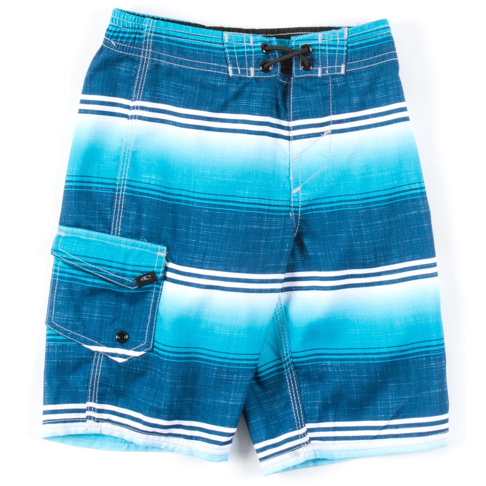 O'Neill Santa Cruz Stripe Boys Bathing Suit, Blue, medium