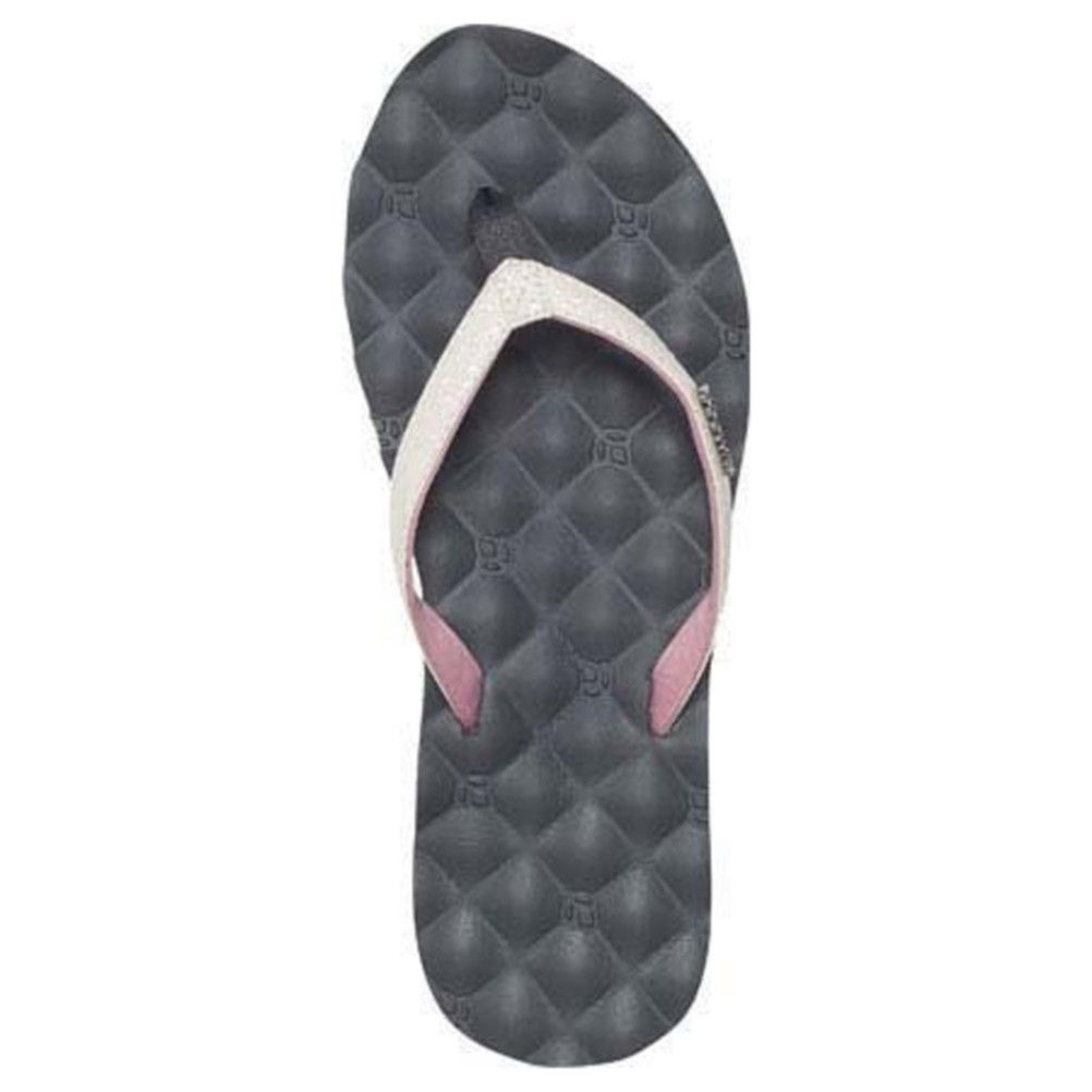 Reef Star Dreams Womens Flip Flops, Charcoal-White, swatch