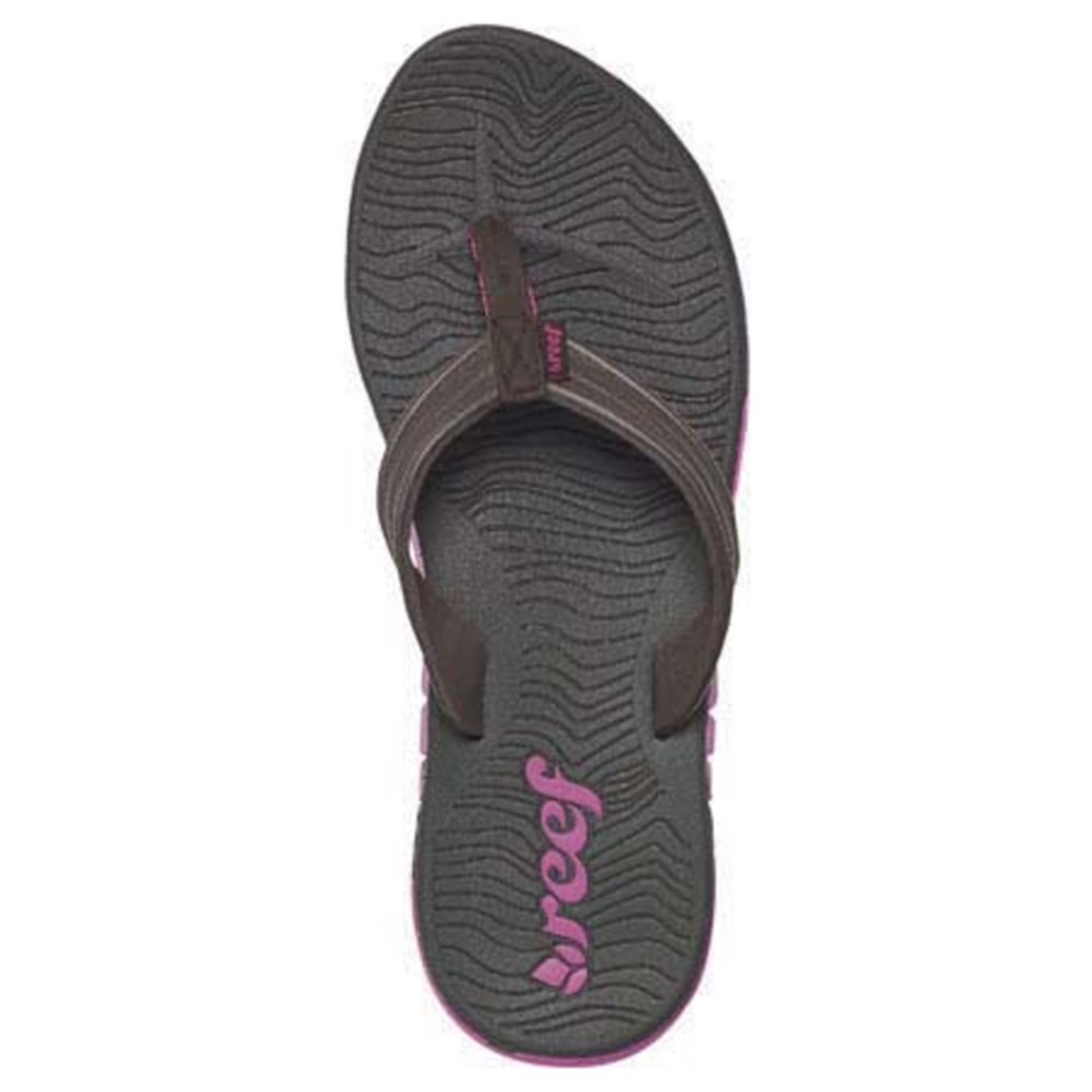 Reef Shore Drift Womens Flip Flops, Brwon-Purple, swatch